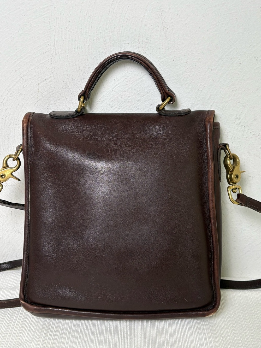 COACH 5130 Vintage 1996 USA Station Bag Mahagony Brown Leather Crossbody Purse - Picture 8 of 16